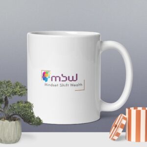 White glossy mug